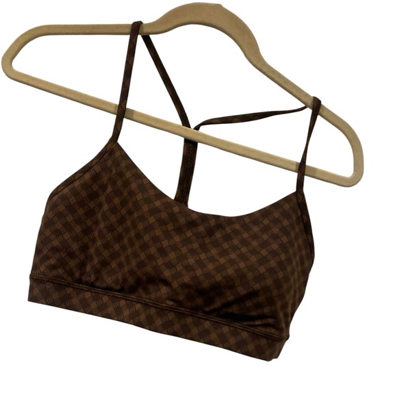 NWT Lululemon align shorts  and flow y bra set ESPRESSO JACQUARD Size 12 - Picture 2 of 5